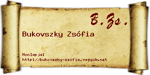 Bukovszky Zsófia névjegykártya